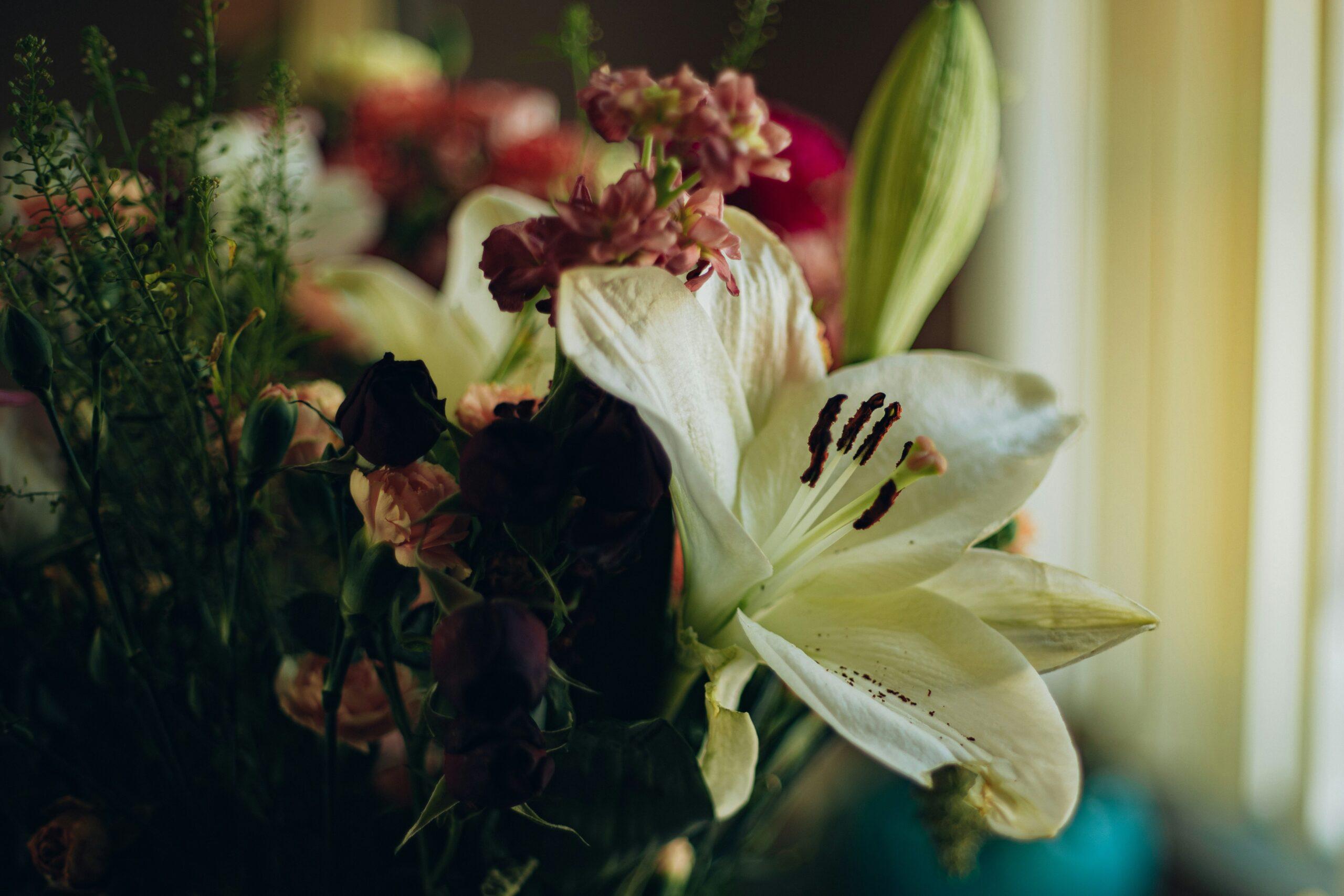winter floral arrangement