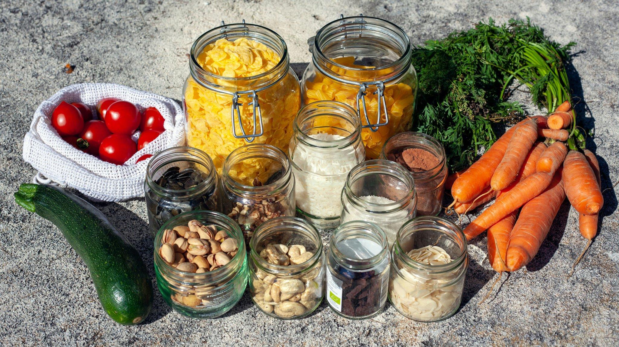 A comparison image showing healthy organic flowers versus chemically treated ones.