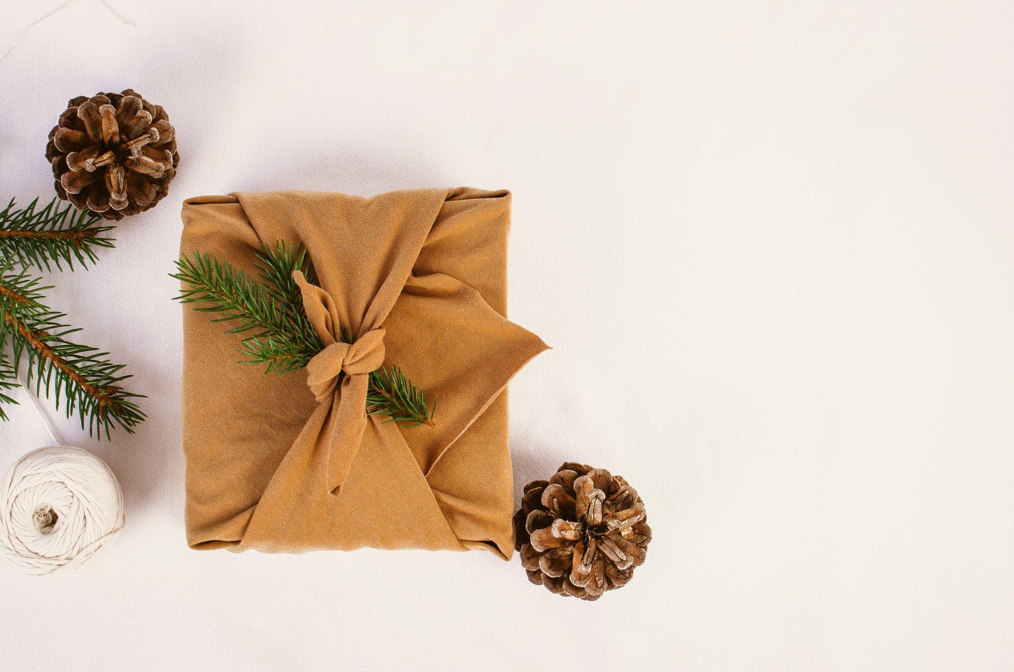 Dried flower petals scattered on rustic paper