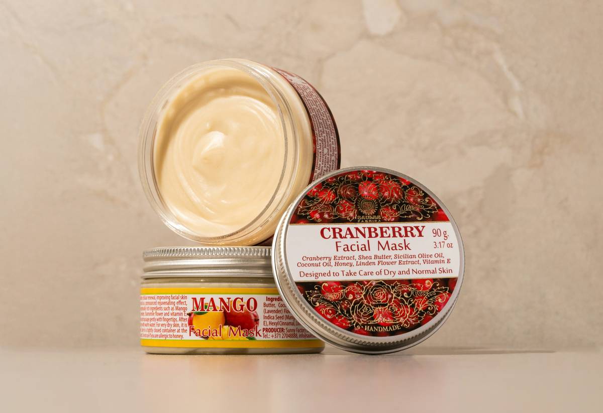 Close-up of lavender and rose petals used in skincare products